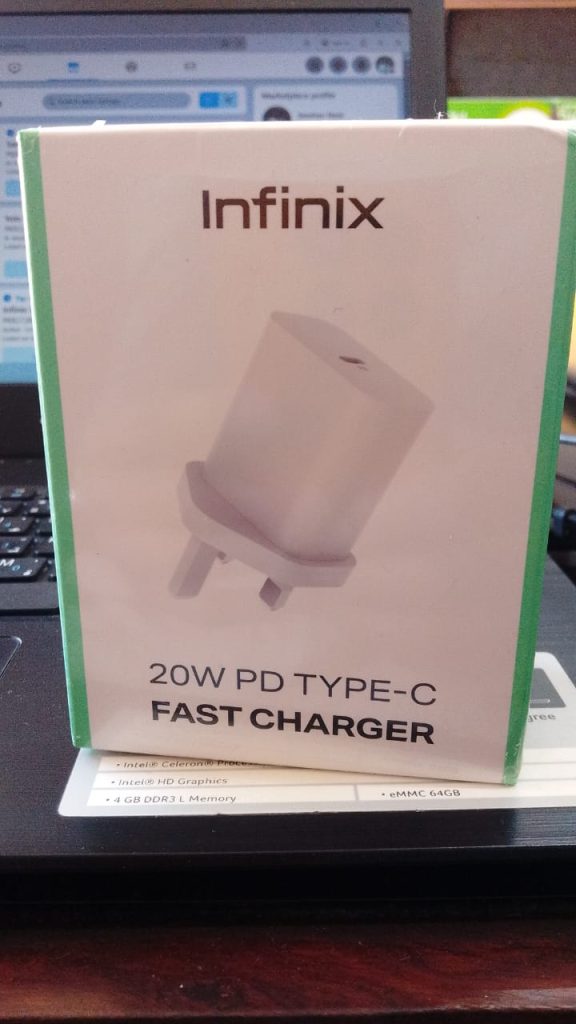 Original Infinix 20W PD Type C Charger